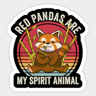 Red Panda Is My Spirit Animal Sticker